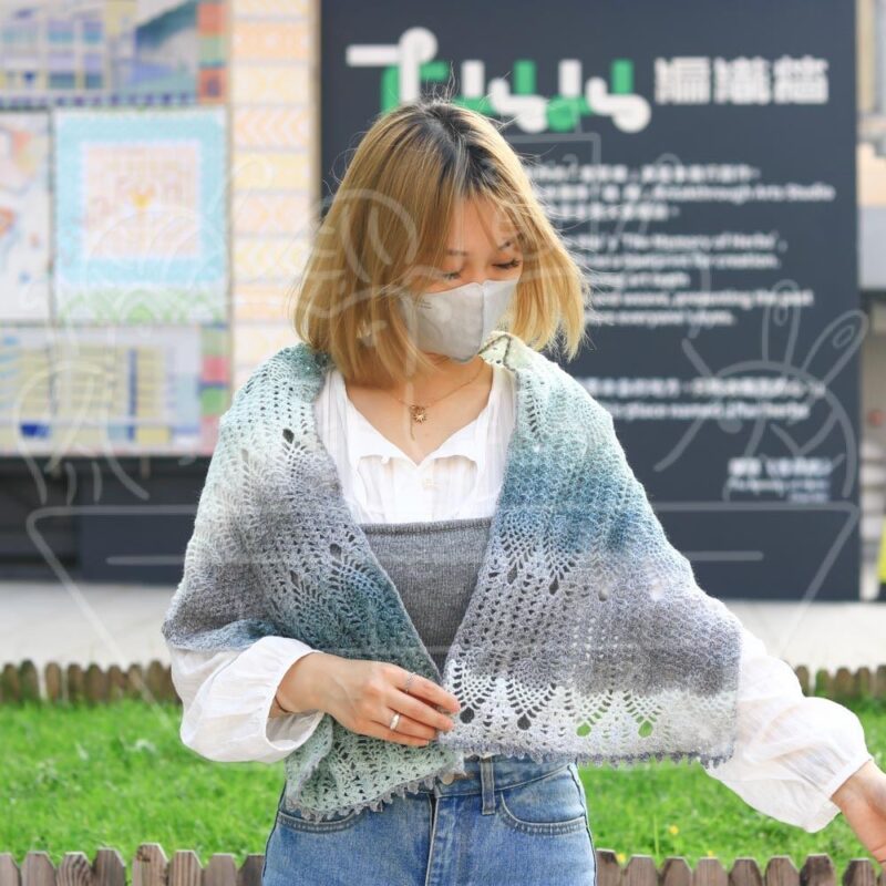 歐式風格鏤空長圍巾/披肩材料包 #SC0663