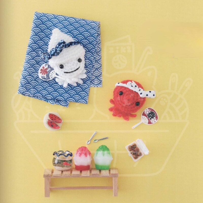 鉤織魷魚章魚組合材料包 #DO0859